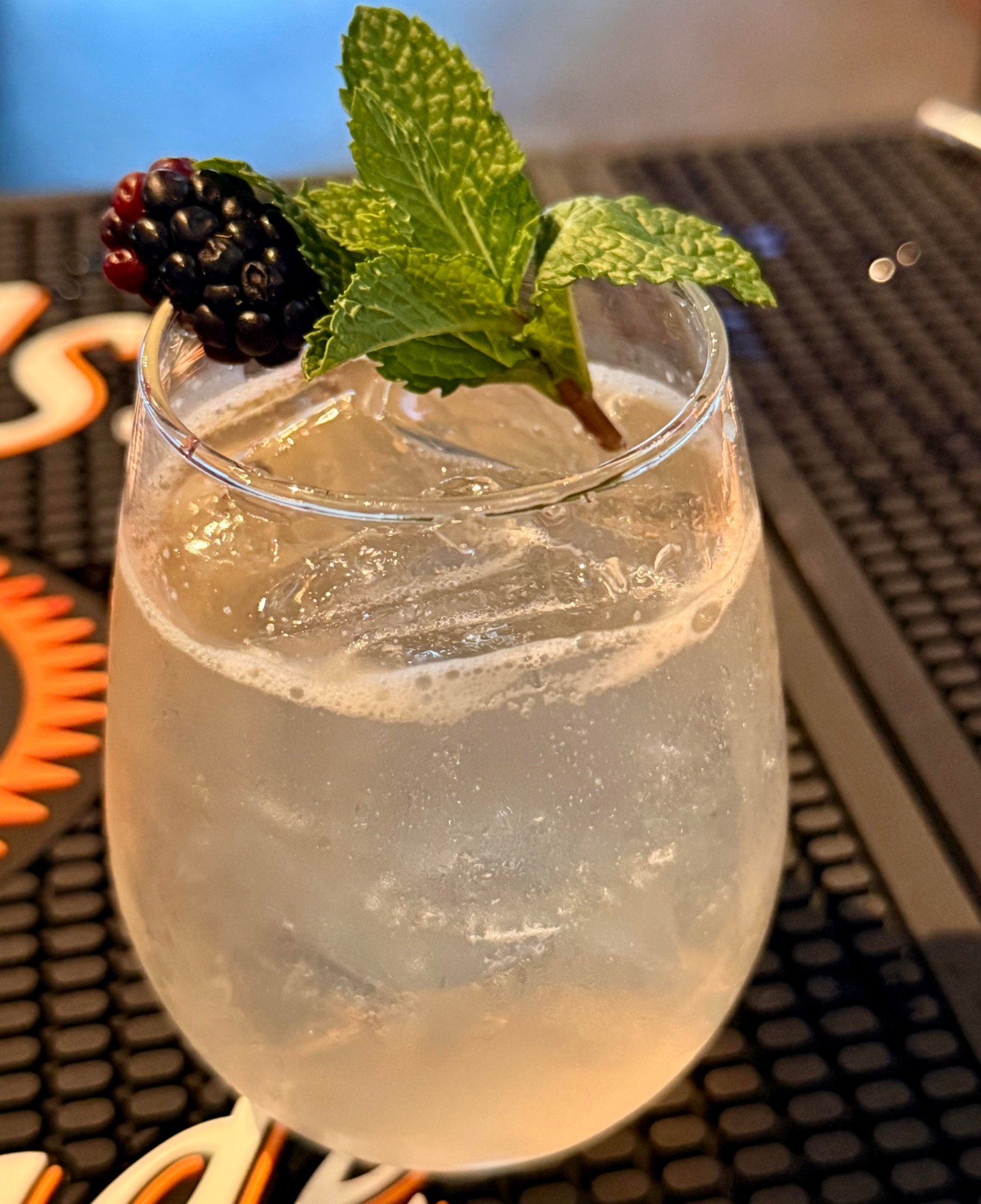 Blackberry mint cocktail at Rippy's